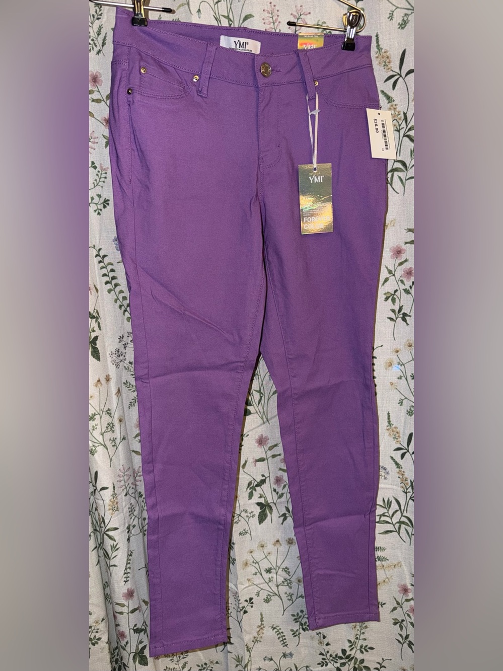 YMI Women's Skinny Jeans in Bright Purple